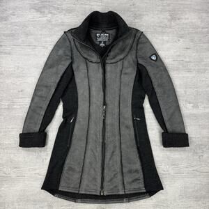 Kuhl Projekt Dani Sherpa Jacket XS Hooded Fleece Lined Jacket Trenchcoat NO HOOD